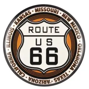 Panneau routier ROUTE US 66