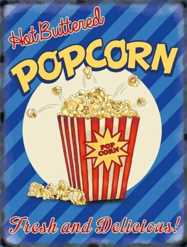 Plaque de restaurant americain Popcorn