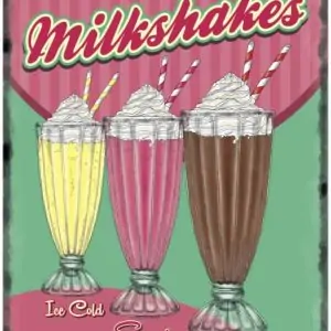 Plaque de restaurant americain Milkshake