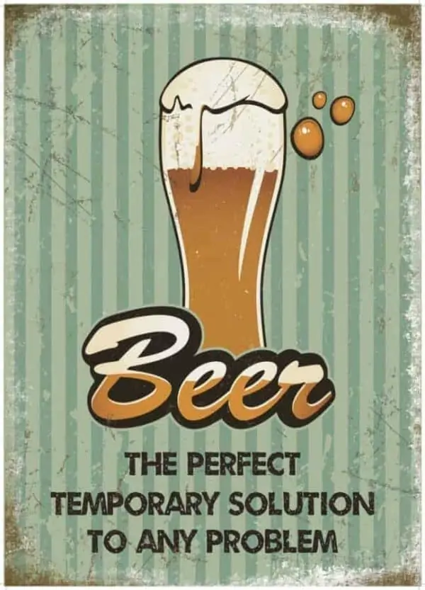 Plaque publicitaire de décoration murale Bière