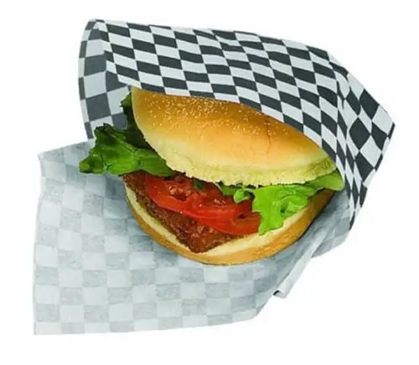 Emballages Burger à Damier Noir et Blanc 1000 feuilles_2