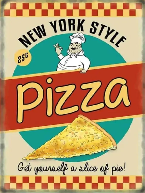 Plaque publicitaire de décoration murale 10088-pizza