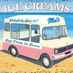 Plaque publicitaire de décoration murale 10257 Wiscombe ice cream large