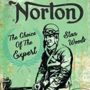 Plaque publicitaire de décoration murale Norton Retro Sign