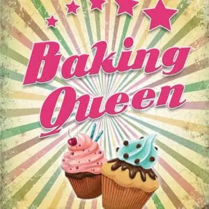 Plaque publicitaire de décoration murale 5106 Baking Queen WEB