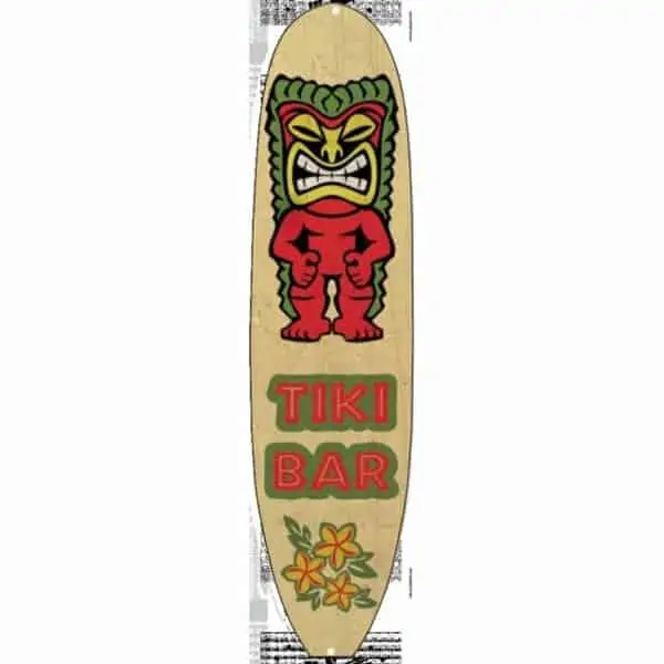 Plaque publicitaire de décoration murale Tiki Bar Surf