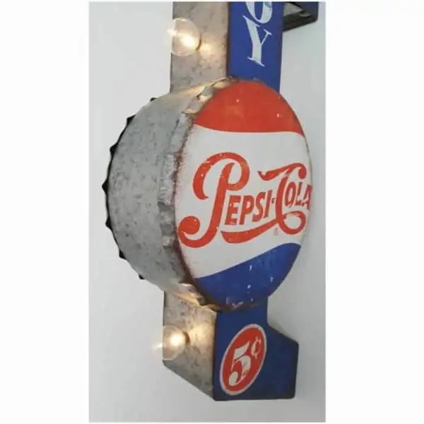 Enseigne de décoration américaine murale à led Pepsi Cola