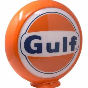 1963 Gulf Gasoline Globe publicitaire de pompe a essence