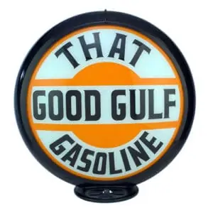 That Good Gulf Gasoline Globe publicitaire de pompe a essence