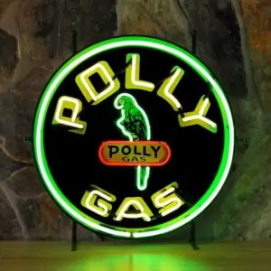 ENT 8276 Polly gas neon publicitaire en verre