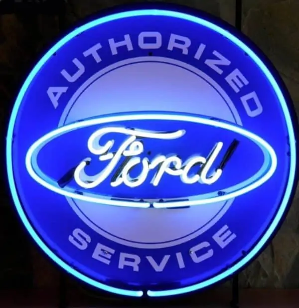 NF 8338 Ford Service neon publicitaire americain