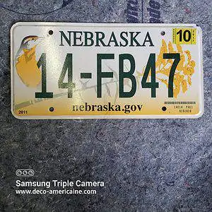 plaque d'immatriculation américaine nebraska