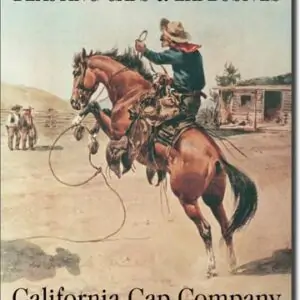 Plaque publicitaire américaine métal California Cap