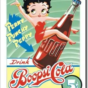 Plaque publicitaire américaine métal Boopsie Cola