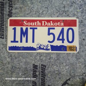 plaque d'immatriculation américaine dakota du sud