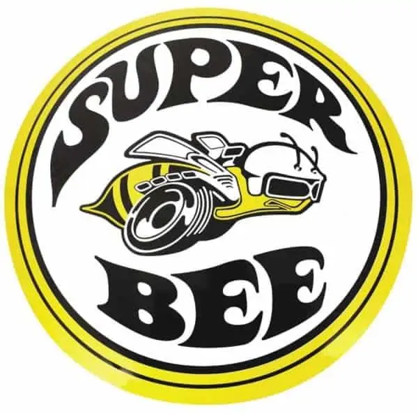 Plaque publicitaire bombee Super Bee