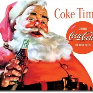 Plaque publicitaire The Coca-Cola Company- Santa Coke Time