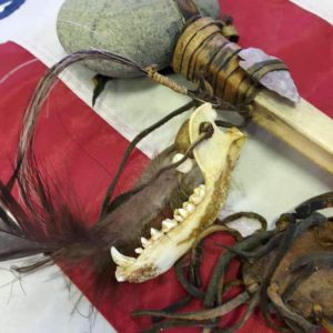 Native American Indian Ancient Bone Tomahawk