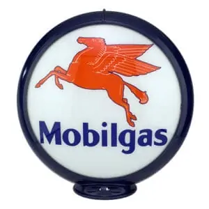Mobilgas Globe publicitaire de pompe a essence