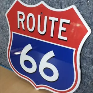 Panneau Routier Americain Tribute De La Route 66