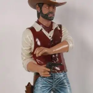 Statue Cowboy En Resine Colt 45