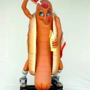 Maxi Hot Dog St 1145 Statue En Resine Et Fibre De Verre Statue Grande Taille 1m90