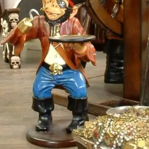 Singe Pirate Su 5110 Statue Taille 1m En Resine Et Fibre De Verre Location Vente 2