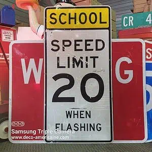school zone speed limit 122x92cm panneau routier américain