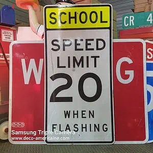 school zone speed limit 122x92cm panneau routier américain