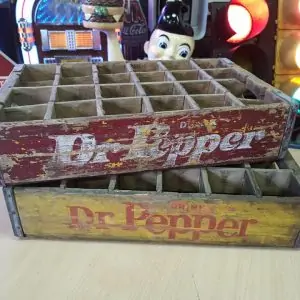 Lot De 2 Caisses De Transport Vintage En Bois Dr Pepper 39