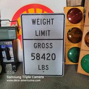 panneau routier américain weight limit gross 58420 lbs 91x61cm