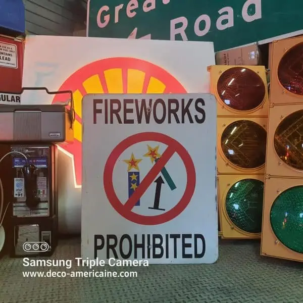 panneau de la ville américaine de new braunfels (tx) fireworks prohibited 76x61cm