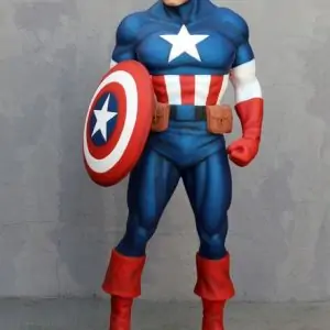 Captain America St Ro Statue Grandeur Nature 1m90 En Resine Et Fibre De Verre Super Heros En Achat Ou Location