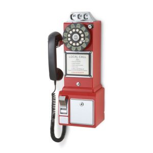 payphone des rues américaines 1950s rouge 1