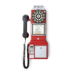 payphone des rues américaines 1950s rouge