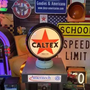 caltex globe de pompe a essence americaine 1