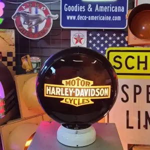 globe de pompe a essence americaine de la marque harley davidson b black