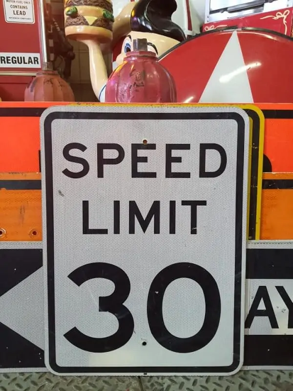 panneau routier americain de limitation de vitesse speed limit 30 46x61cm