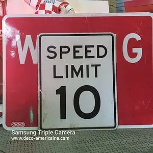 speed limit 10 mph 76x61cm panneau routier américain