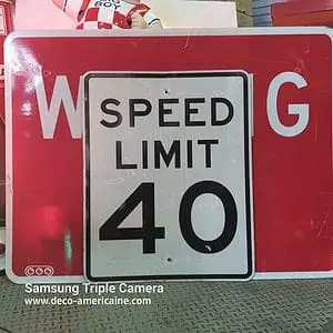 speed limit 40 mph 76x61cm panneau routier américain