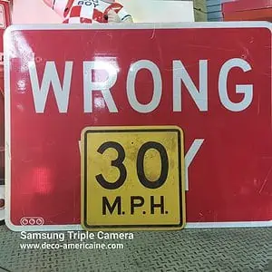 speed limit 25 mph 46x61cm panneau routier américain