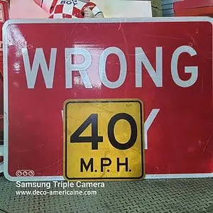 speed limit 25 mph 46x61cm panneau routier américain