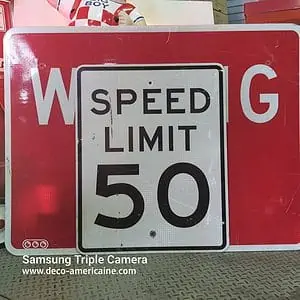 speed limit 40 mph 76x61cm panneau routier américain