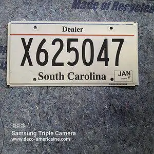 plaque d'immatriculation américaine caroline du sud dealer plaque x