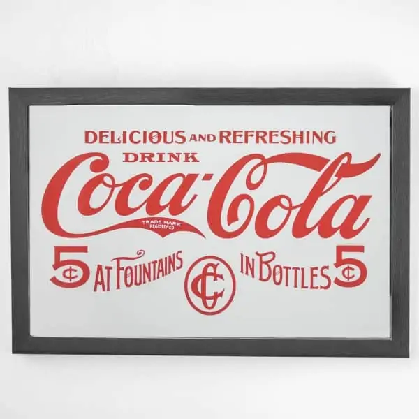 12x14 coca cola in bottles printed mirror 4
