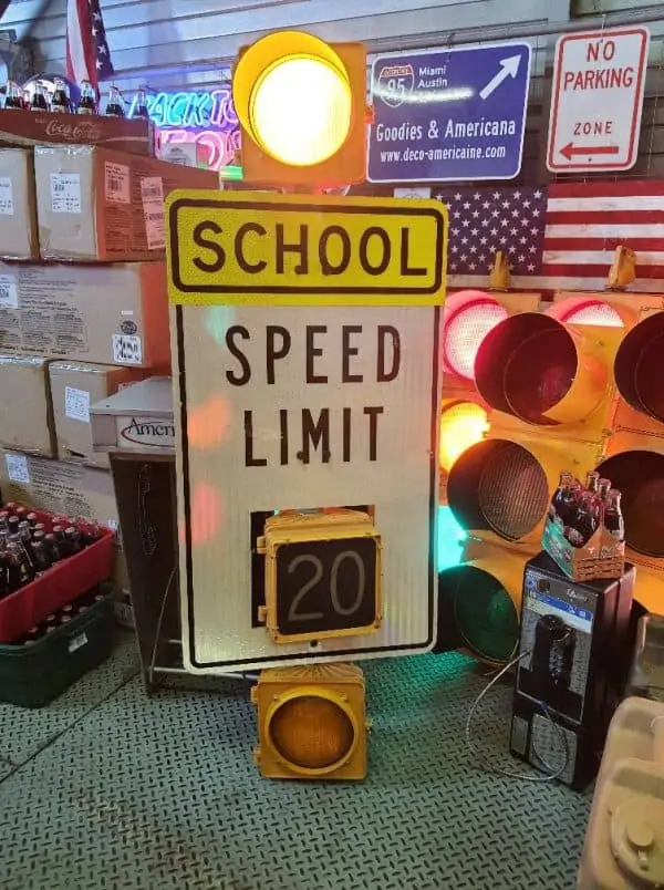feux panneau routier school speed limit ohio 1996 goodies 10
