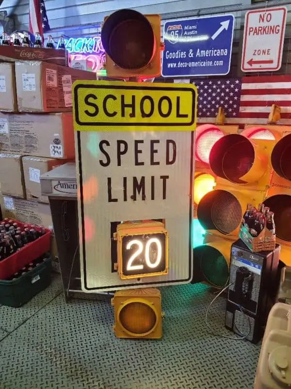 feux panneau routier school speed limit ohio 1996 goodies 8