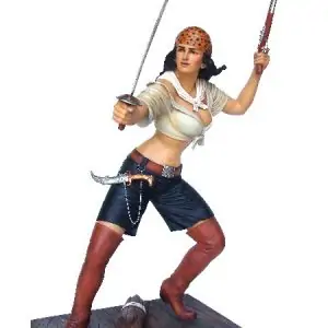 pirates femme pirate combattant avec son épée et son pistolet
