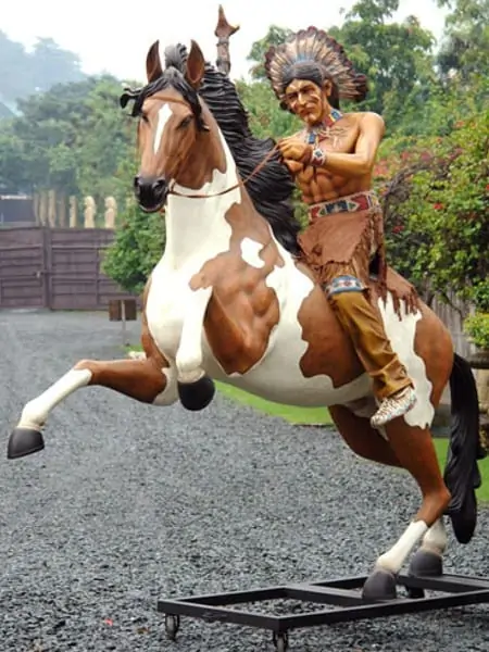 Un authentique Western cheval selle tabouret