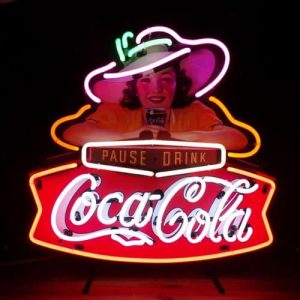 Enseigne Néon Lumineuse Décoration Américaine - Coca Cola Pause Drink